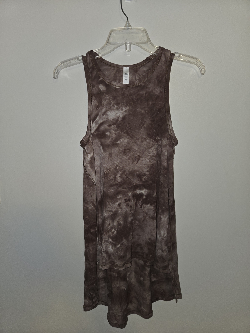 lululemon athletica Taupe Tie-Dye Sleeveless High Low Tank Top Size Xxs
